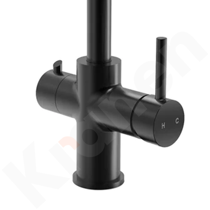 Instant 4-in-1 Matt Black Boiling Water Tap Closeup