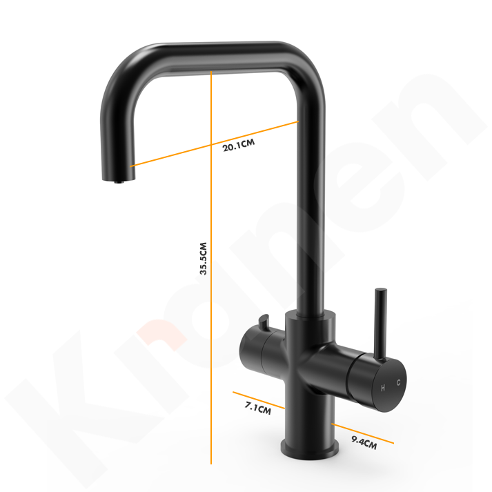 Instant 4-1 Matt Black Boiling Water Tap