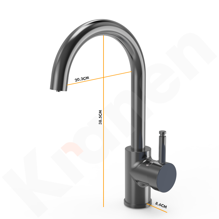 Arch Instant 3-1 Gun Metal Boiling Water Tap