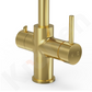 Instant 4-1 Brushed Brass Boiling Water Tap Close Shot