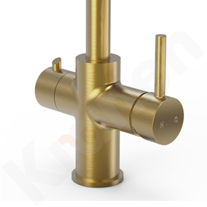 4-in-1 Gold Instant Boiling Water Tap Closeup